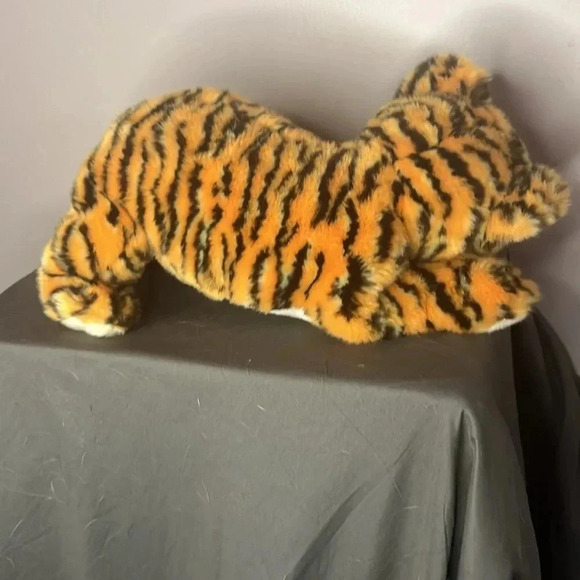 TY ☆ 2001 India Orange STRIPED TIGER Stuffed Animal Plush Toy BEANIE BUDDIES 12” - Picture 5 of 5